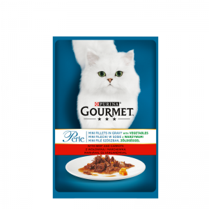 PURINA® GOURMET®  Perle Котки в зряла възраст,Печено месо в Сос, Говеждо 85g