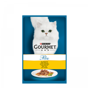 PURINA® GOURMET®  Perle Котки в зряла възраст,Печено месо в Сос, Пиле 85g