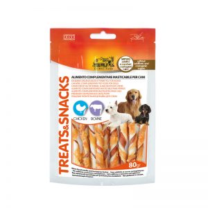 Camon Treats Snacks - Пурички, увити в пилешко и биволко месо, 80 гр.