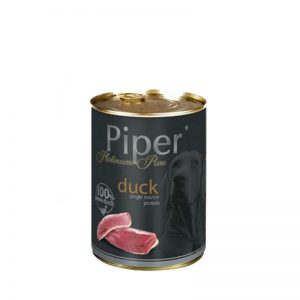 Piper Platinum Pure Adult Duck, Консерва за кучета с патица 400 гр.