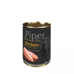 Piper Platinum Pure Adult Chicken brown rice, Консерва за кучета с пилешко и кафяв ориз 400 гр.
