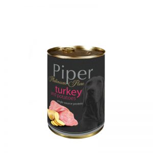 Piper Platinum Pure Adult Turkey and potatoes, Консерва за кучета с пуйка и картофи 400 гр.
