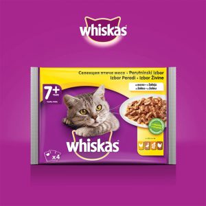 Whiskas Pouch Senior - Пиле 4х100 g