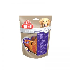 8in1 Fillets pro Active - пилешки филенца обогатени със съставки за висока жизненост 80 гр.