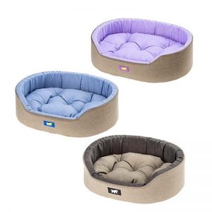 Ferplast Dandy Oran 110 - Памучно овално легло за кучета и котки с подвижна възглавница.