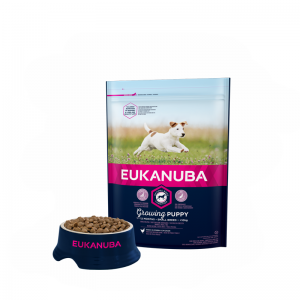 EUKANUBA DOG PUPPY SMALL-Храната е подходяща за подрастващи кученца от дребни породи. Възраст - между 2 и 10 месеца
