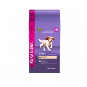EUKANUBA DOG PUPPY SMMED LMBRC-Храната е подходяща за подрастващи кученца от средни породи. Възраст - между 2 и 12 месеца