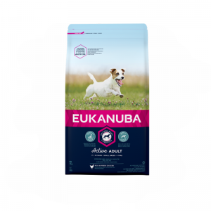EUKANUBA DOG ADULT SMALL-Храната е подходяща за израснали кученца от дребни породи. Възраст - над 10 месеца